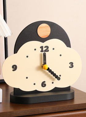 法式奶油风桌面时钟高级感装饰品