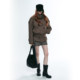 SINGLE MOMENT 25AW French retro large stand-up collar wide shoulder short double-breasted windbreaker jacket for women