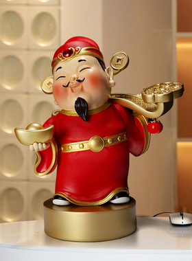 国潮财神爷摆件公司店铺开业礼物前台装饰品家居玄关乔迁新居礼