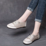 Чехол, обувь, кроссовки, туфли для отдыха, коллекция 2021, тренд сезона, из натуральной кожи, в корейском стиле, мягкая подошва