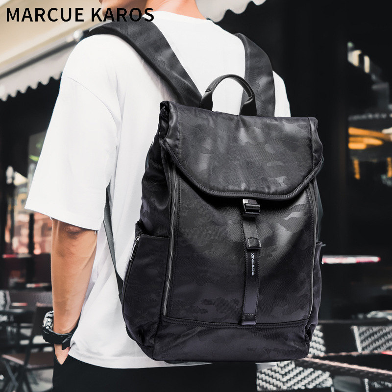 mk男2021新款时尚出差大学生电脑包 partyplus双肩背包