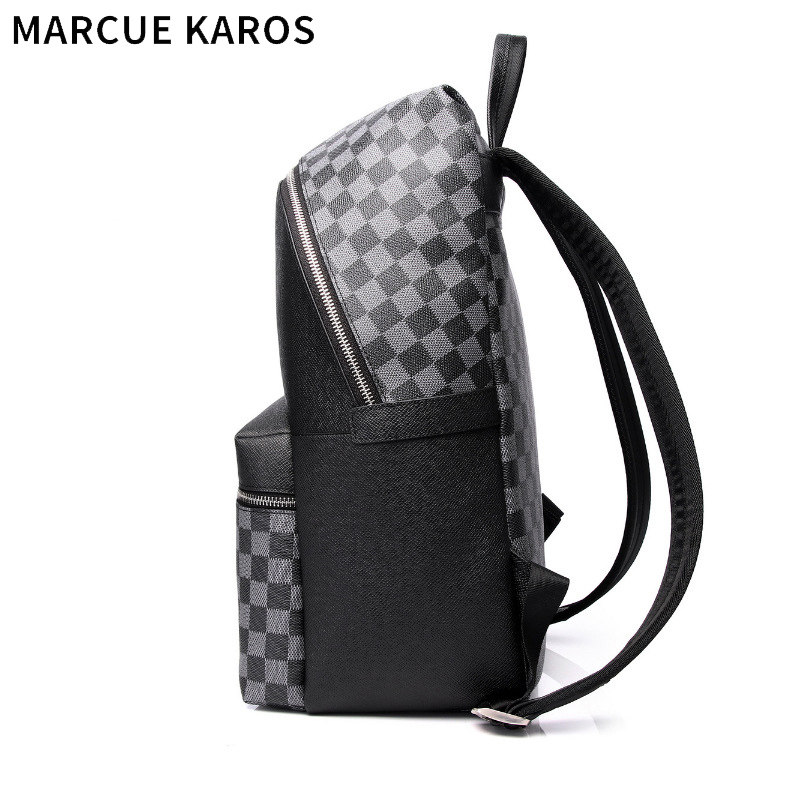 mk男士2021新款格子牛皮潮女旅行包 partyplus双肩背包