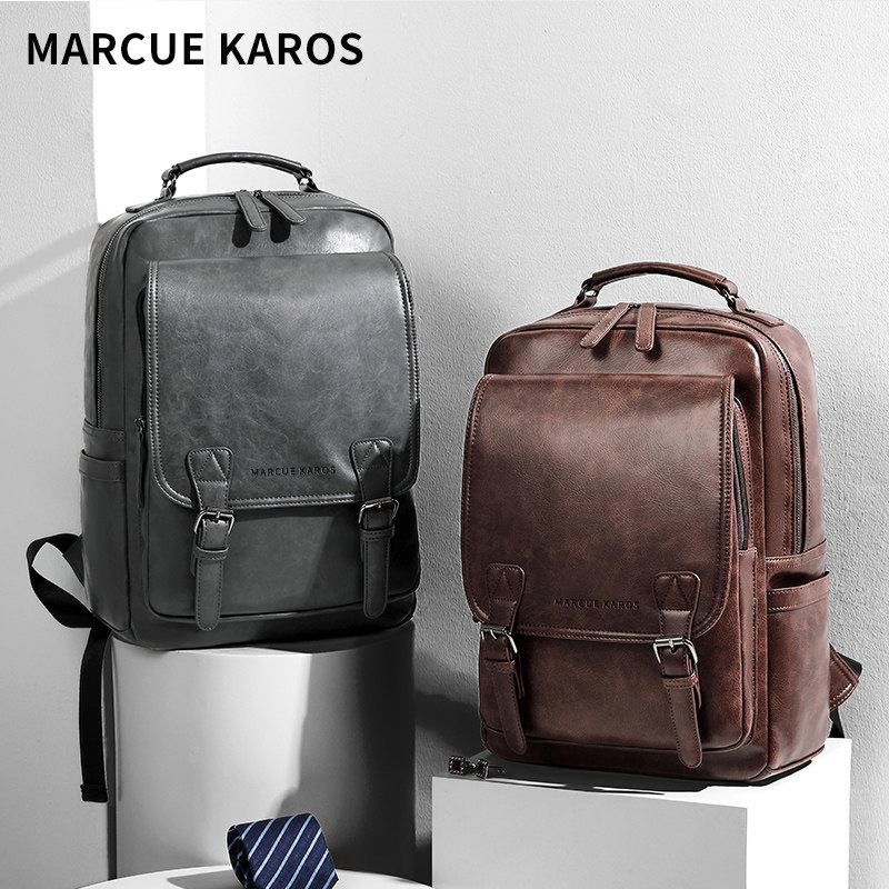 mk真皮商务2022年新款时尚双肩包 partyplus双肩背包