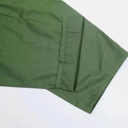 大裆军绿色的确良65式裤子直筒裤子高腰薄款夏季长裤老式涤卡男士 - 图1