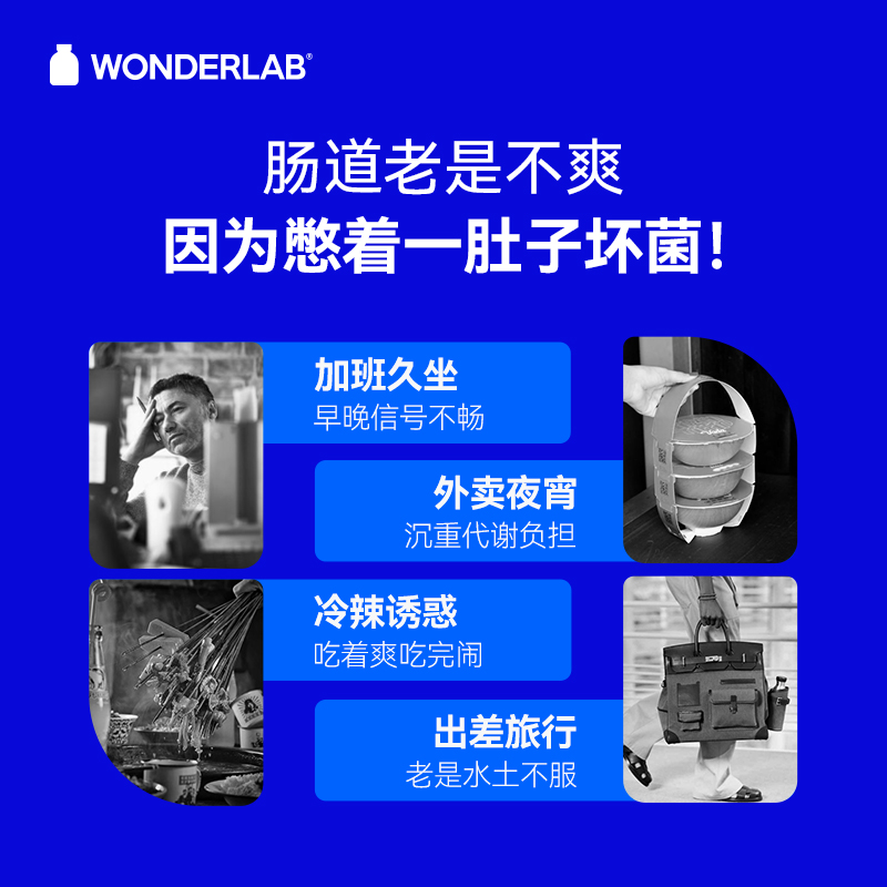 wonderlab小蓝瓶10瓶大人乳酸菌 wonderlab益生菌