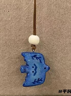 「飞鸟诗集」秋冬蓝色小鸟项链