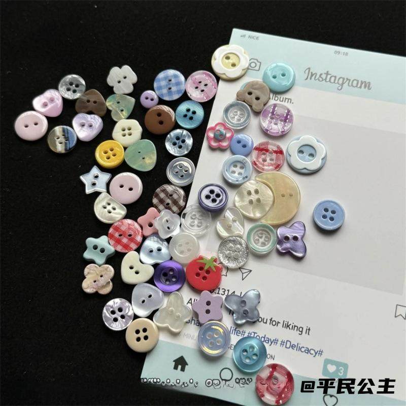 韩系奶油色混装DIY韩系奶油色纽扣盲盒娃衣配件饰品装饰串珠,淘宝优惠券,粉丝福利购,淘宝优惠卷