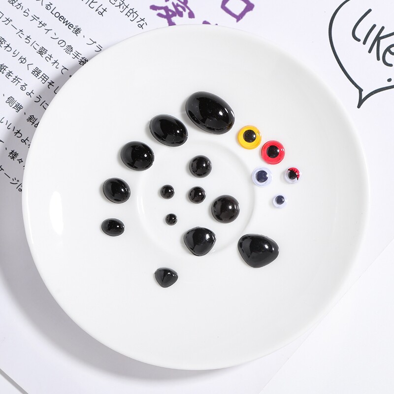 平底半面黑色动物眼睛手工玩偶玩具小鸡蛋袋制作材料DIY贴片配件,淘宝优惠券,粉丝福利购,淘宝优惠卷