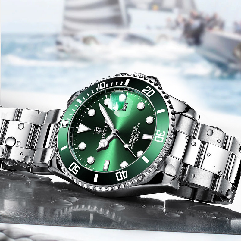 瑞士正品全自动夜光防水名牌男表 意卡伊国产腕表