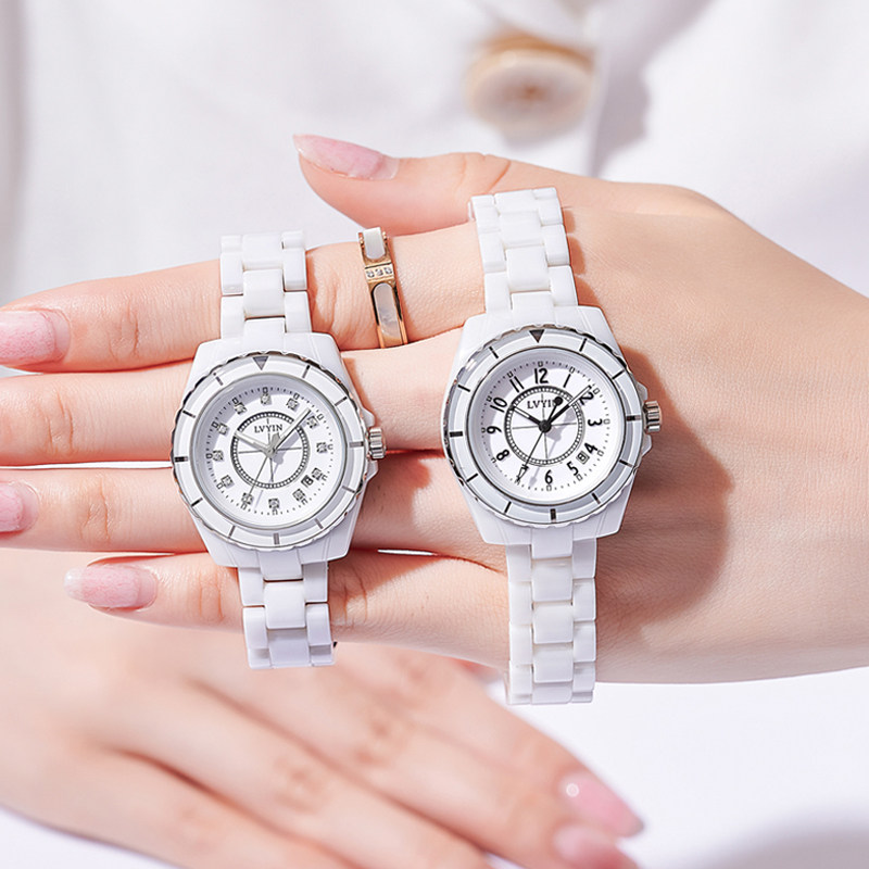 官方旗舰店正品陶瓷j12女士女表 意卡伊国产腕表