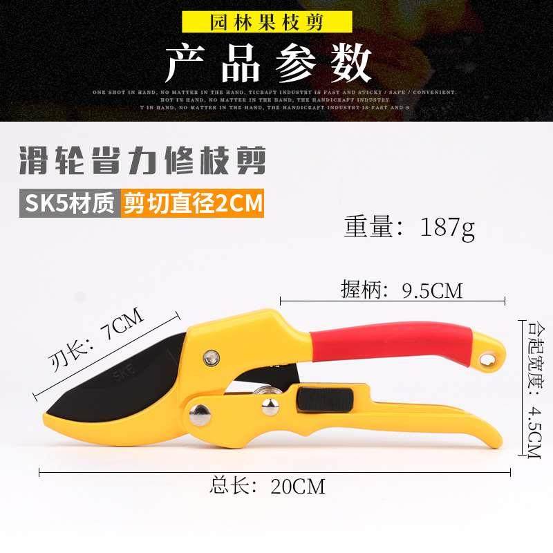 顶谷SK5钢材修枝剪 园林果树剪刀粗枝花剪 省力树枝修花园艺剪刀,淘宝优惠券,粉丝福利购,淘宝优惠卷