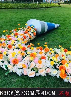 玻璃钢牙膏雕塑户外花园景区售楼部美陈庭院景观草坪装饰摆件造景