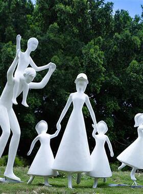 玻璃钢户外抽象模型瑜伽舞蹈人物体操雕塑商场入口落地景观摆件大