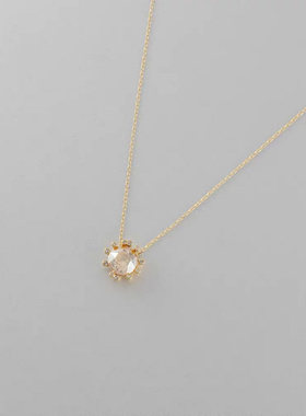 清新OLIVE黄金吊坠项链锁骨女项链网红同款镶嵌施华洛水钻