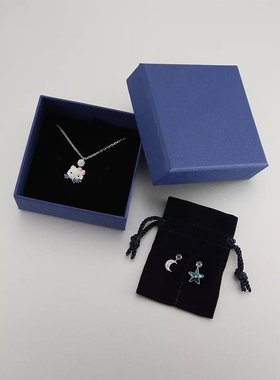 磁吸星月Kitty镶嵌项链网红同款