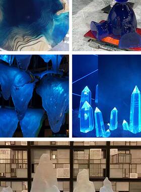 玻璃钢卡通雕塑定制厂家电镀太空人艺术装置大型水滴水花摆件定做