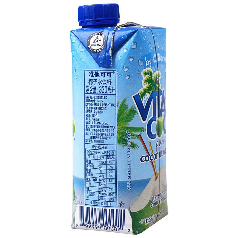 【券后93】vitacoco唯他可可椰子水瓶 佑众食品纯果蔬汁
