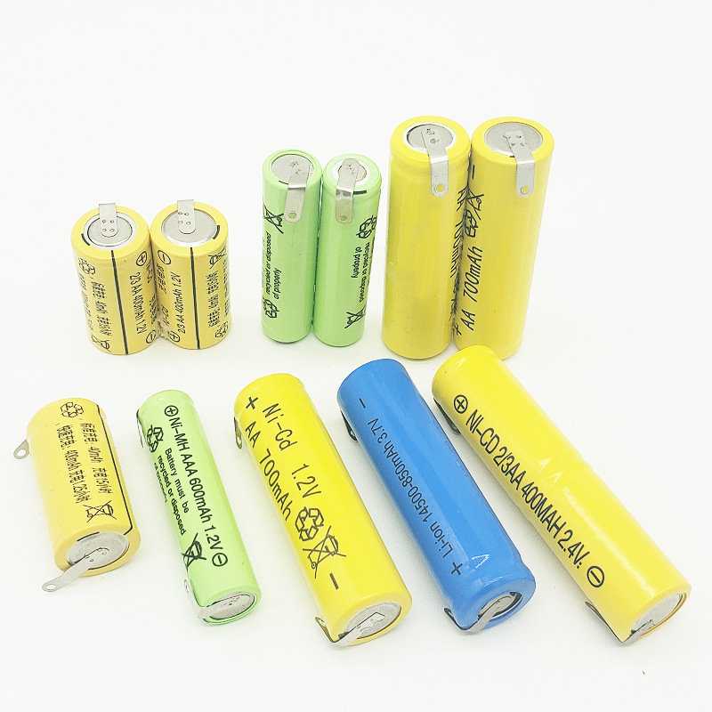 镍氢7号可充电电池AAA600mAh1.2V理发器剃须刮胡刀电池带焊片-图2