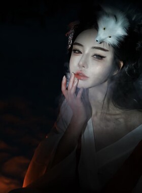 新款苏妲己九尾狐狸头饰古装汉服