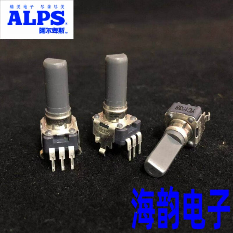 ALPS功放调音台音量调节旋钮RK09D1130C2P单联B10K电位器轴长18MM - 图0