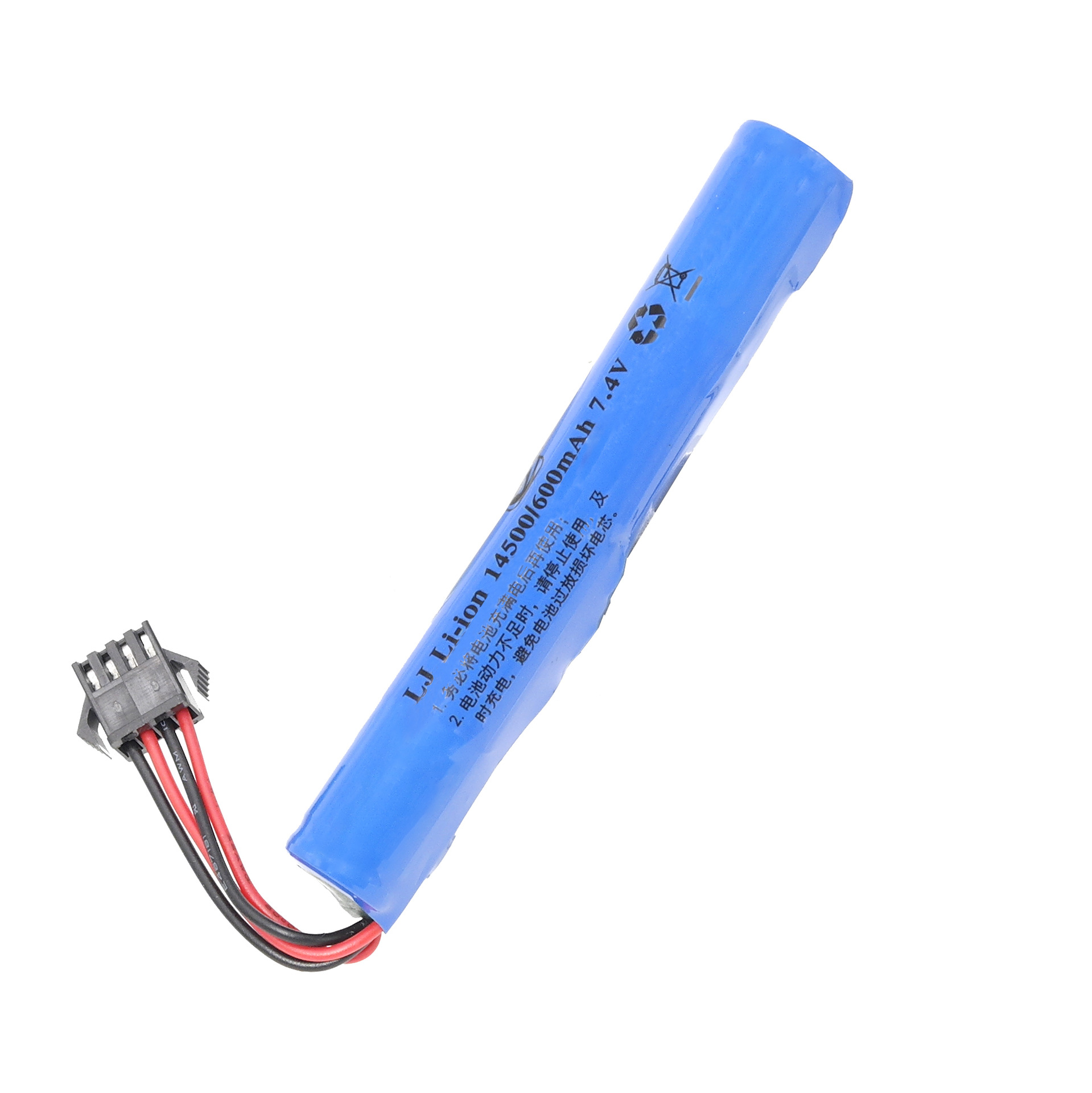 14500 7.4v 500mAh 1200锂电池带线SM-4P接口带保护板充电电池-图2