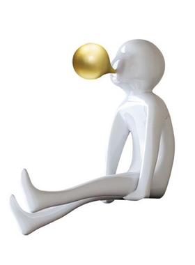 抽象吹泡泡玻璃钢卡通雕塑人物装饰样板房酒店橱窗大型落地摆件