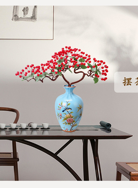 天然玉石新中式客厅家居装饰摆件