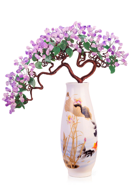 天然轻奢紫水晶高档装饰摆件