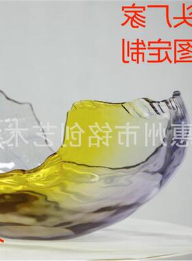 渐变圆形雕塑合成树脂摆件酒店大堂厅会所餐厅样板房桌面创意摆件