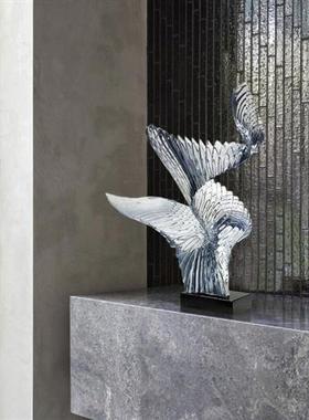 酒店大堂装饰摆件家居饰品玄关客厅电视柜透明树脂雕塑售楼部摆设