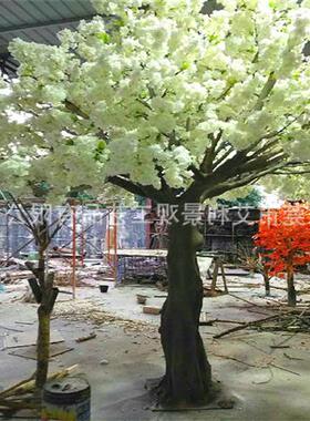桃花树绿植人造大型园林布景樱花许愿树室外装饰树假树