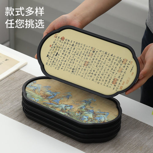 茶托盘干泡茶盘小型吸水茶台家用2026新款壶承国潮一人饮茶具复古 - 图3