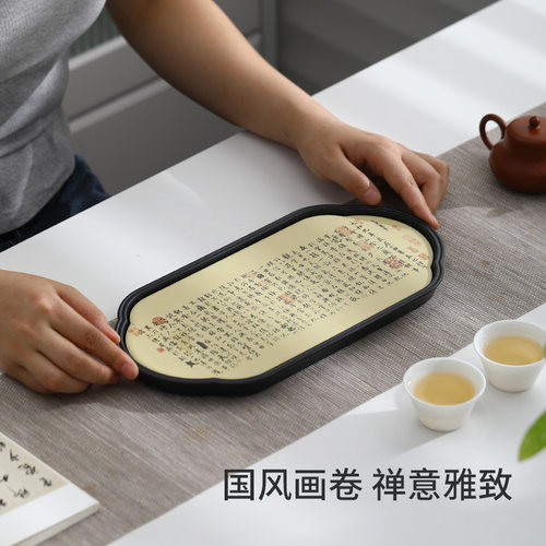 茶托盘干泡茶盘小型吸水茶台家用2026新款壶承国潮一人饮茶具复古 - 图2