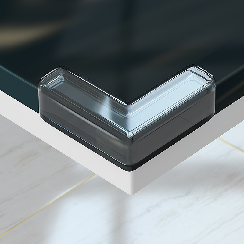 玻璃鱼缸包角钢化直角护角硅胶透明包角防撞保护套90度桌角包边条