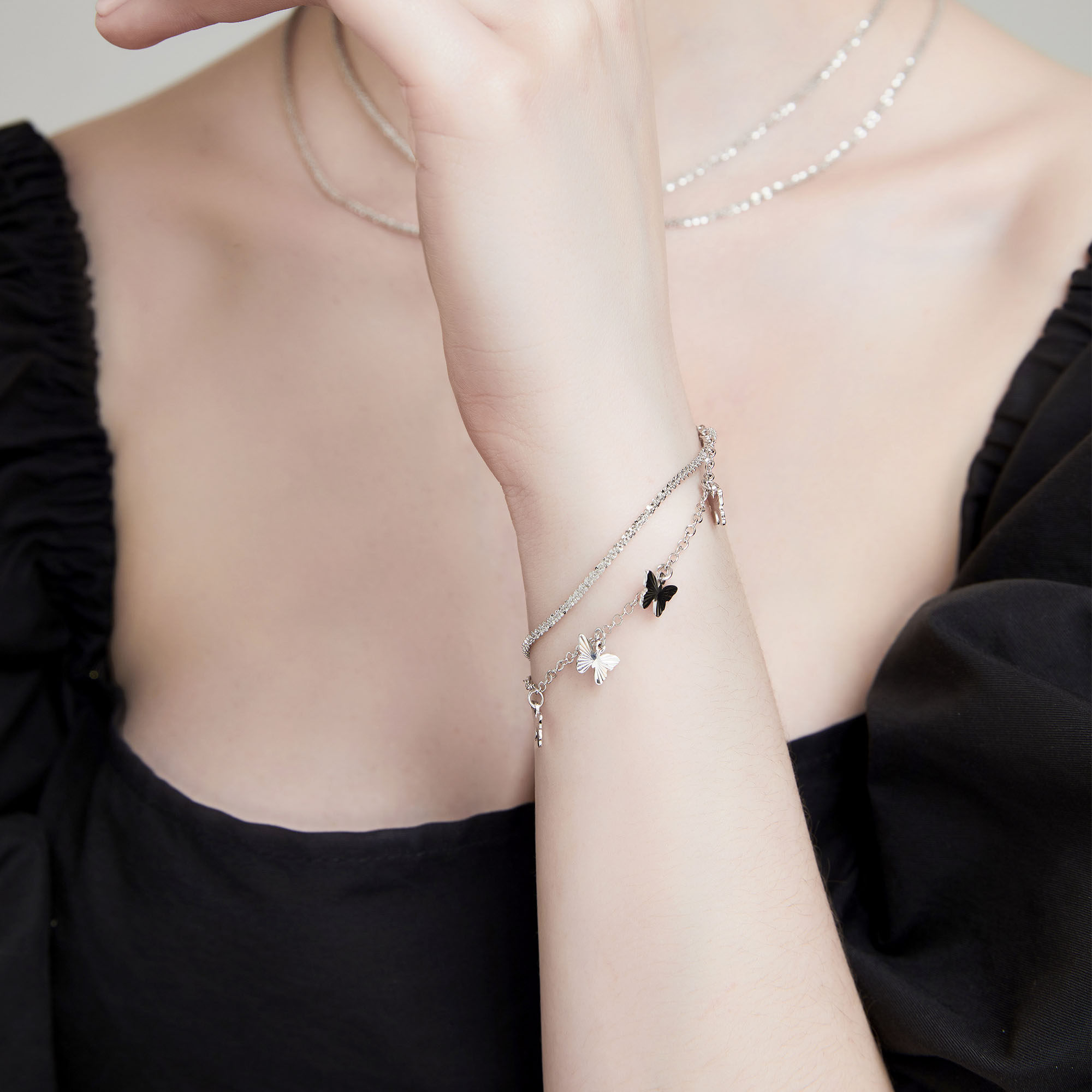 mmagpyxasa安娜苏伊甸园蝴蝶银手链 MMAGPY手链