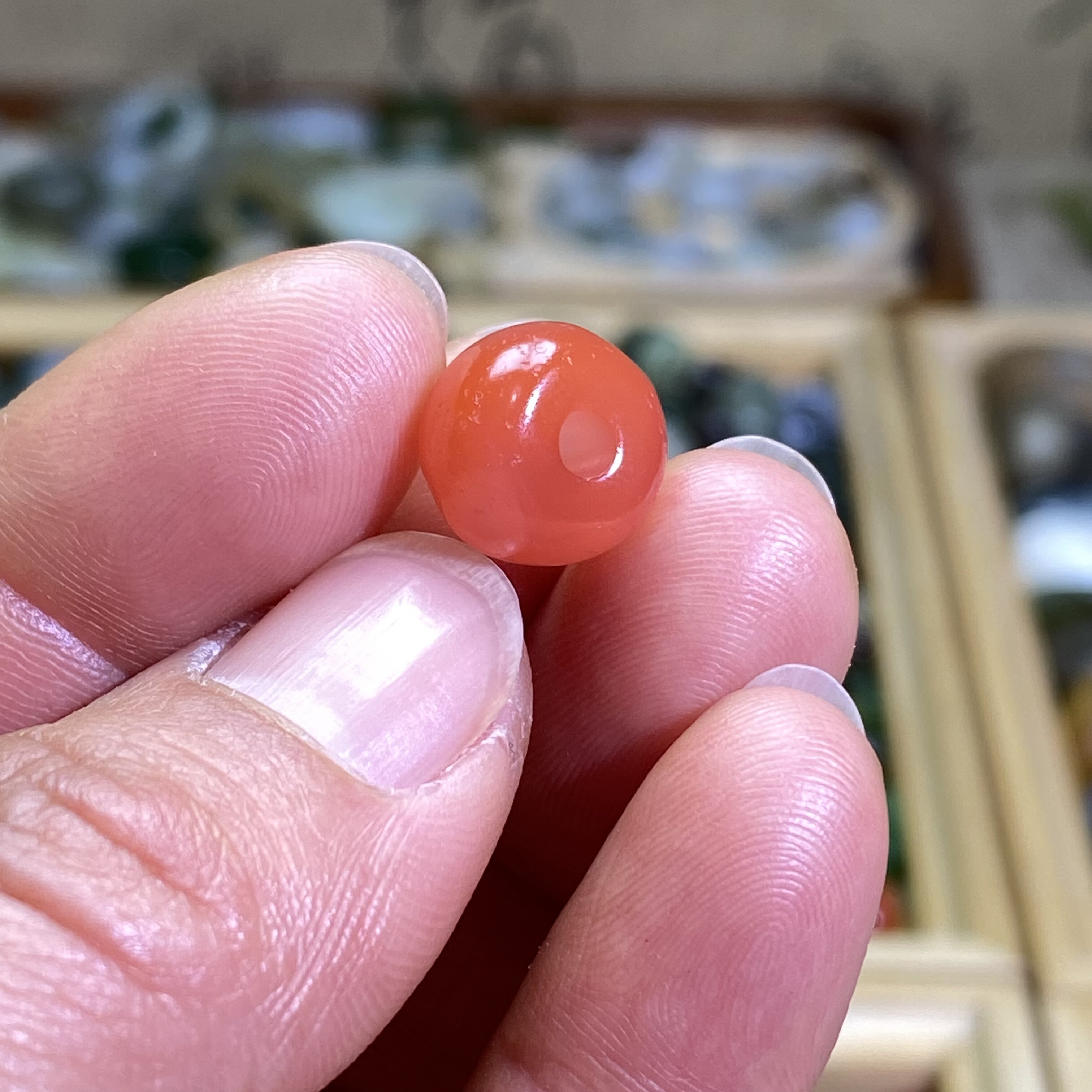 南红玛瑙随型樱桃红圆珠子配饰老光工艺复古风手编绳手链项链配珠,淘宝优惠券,粉丝福利购,淘宝优惠卷