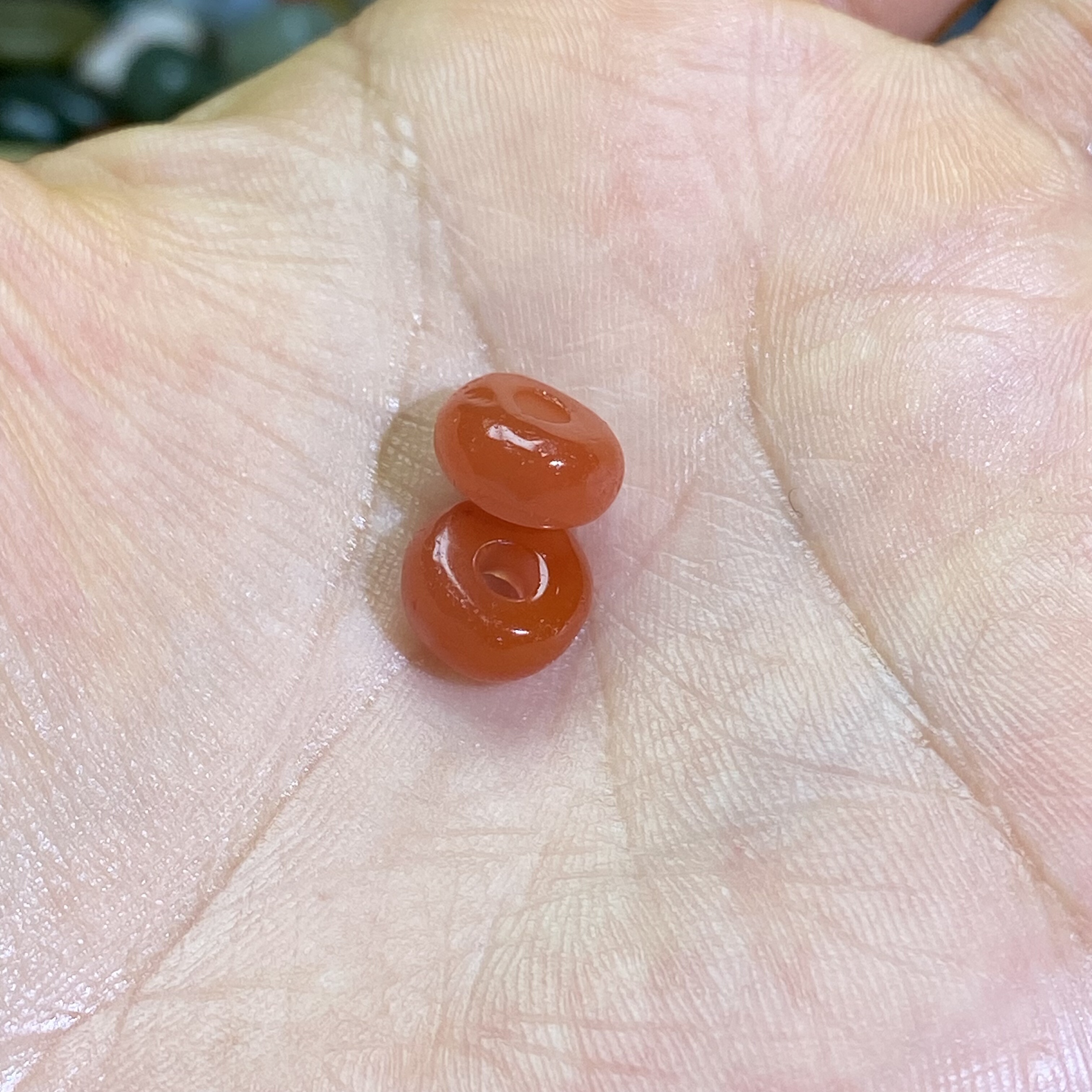 南红玛瑙樱桃红2颗随型小扣子配饰复古风老光工艺手编绳多宝配珠,淘宝优惠券,粉丝福利购,淘宝优惠卷