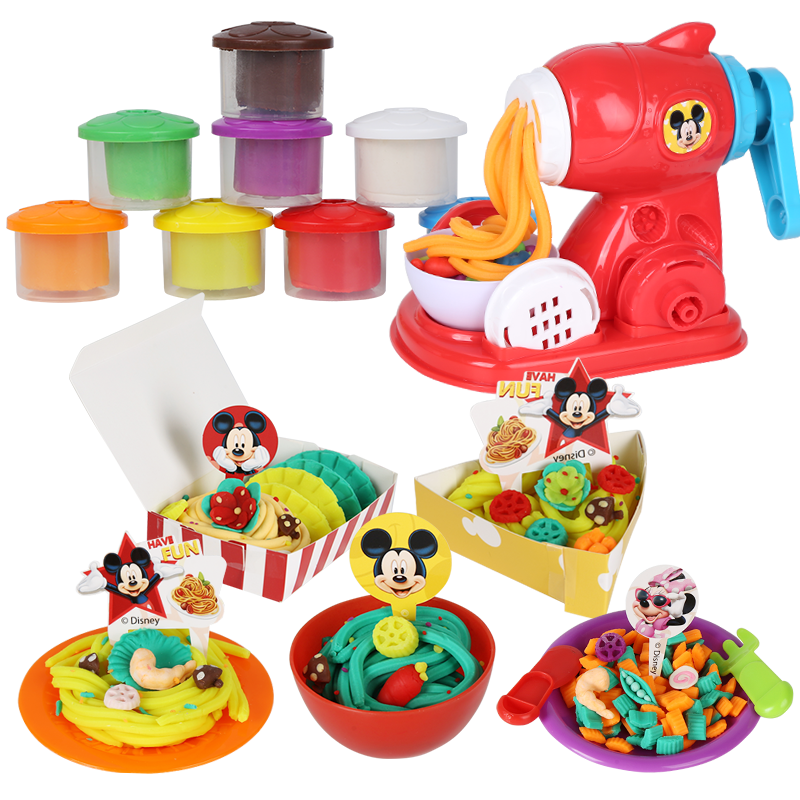 迪士尼面条机儿童玩具冰淇淋橡皮泥 familypenguin彩泥/橡皮泥