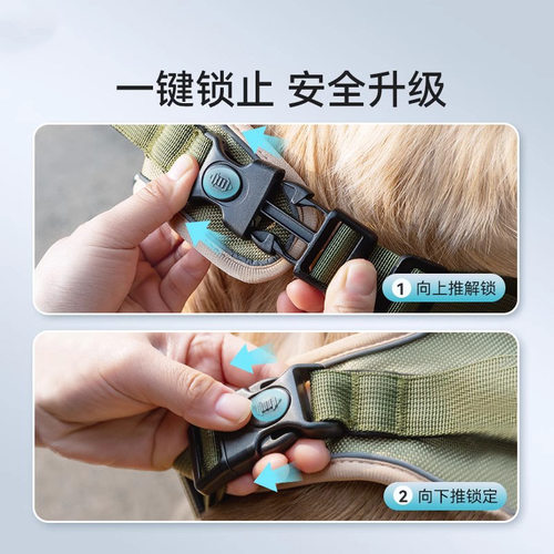 狗狗牵引绳大型犬胸背带金毛拉布拉多背心式防爆冲遛狗绳子中型犬 - 图2