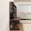 Computer desk home study desk desktop hole board office desk desk bookshelf all-in-one double workbench