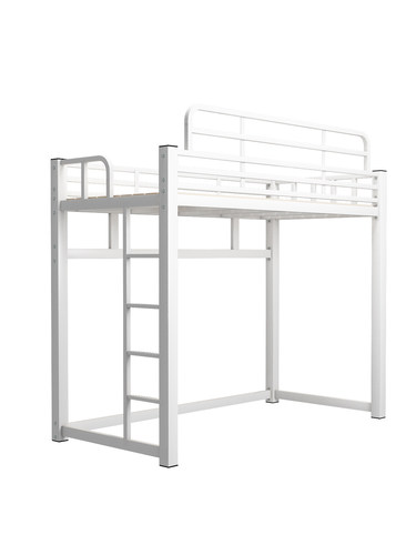 私人订制铁艺公寓床上床下桌高架床成人单上层省空间床架子可拆卸 - 图2