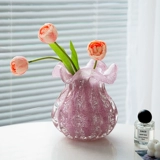Розовая сумка с деньгами стеклянная ваза толстые украшения гостиная цветочная композиция стеклянная цветочная посуда Высококачественная стеклянная ваза ручной работы