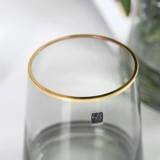 Вытягивание золотого края Light Роскошь, прозрачная стеклянная цветочная бутылка орнамент