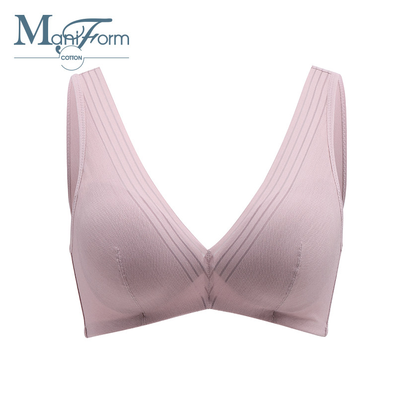 曼妮芬棉质生活背心式透气轻薄文胸 曼妮芬棉质生活文胸