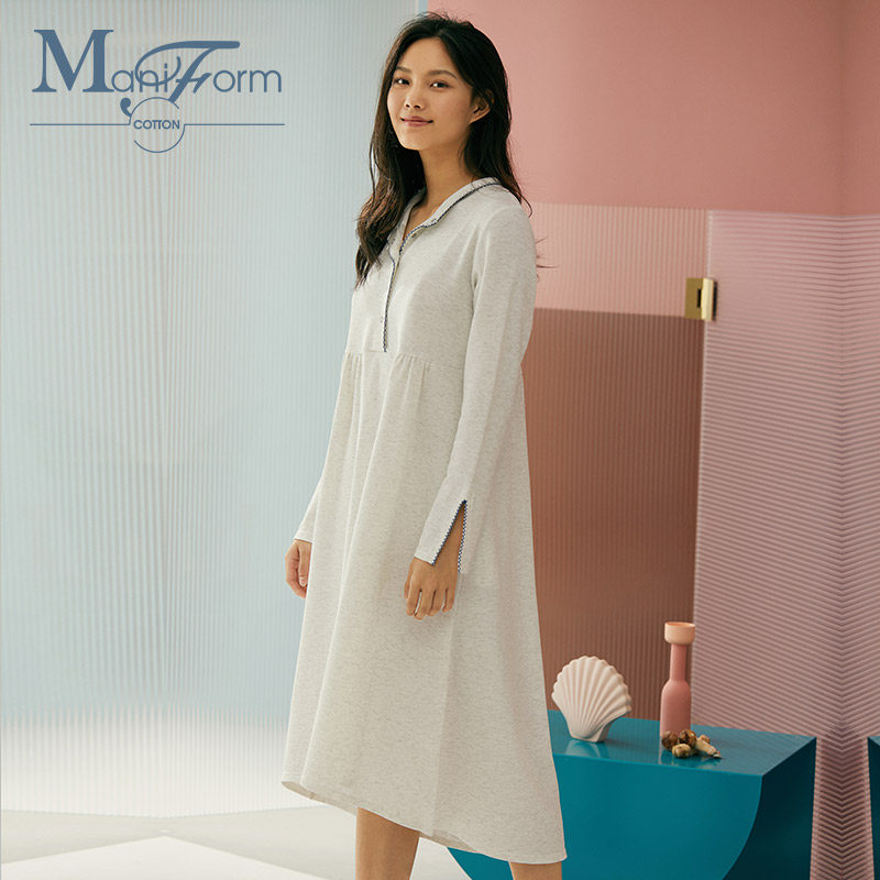 曼妮芬棉质生活40s的针织棉双面布 曼妮芬棉质生活睡裙