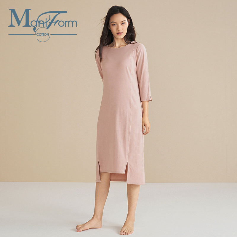【预售】曼妮芬棉质生活棉莫连衣睡裙 曼妮芬棉质生活睡衣/家居服套装