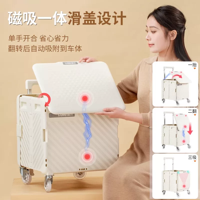 Foldable universal suitcase, cart, new collection, swivel wheels