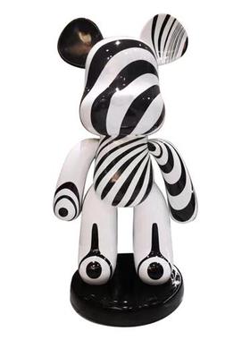 网红暴力熊大摆件店铺门口酒吧客厅装饰潮玩公仔落地玻璃钢雕塑