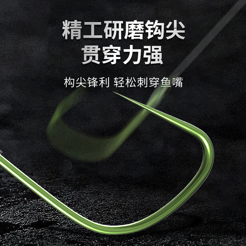 民间艺人狼牙子线双钩黑坑竞技防缠绕成品鱼钩绑好全套钓鱼钩鲫鱼 - 图0