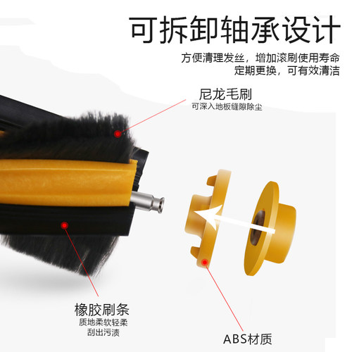 适配科沃斯YEEDI扫地机K781+配件滚边刷K8/DVX34抹布滤网芯主刷罩 - 图0